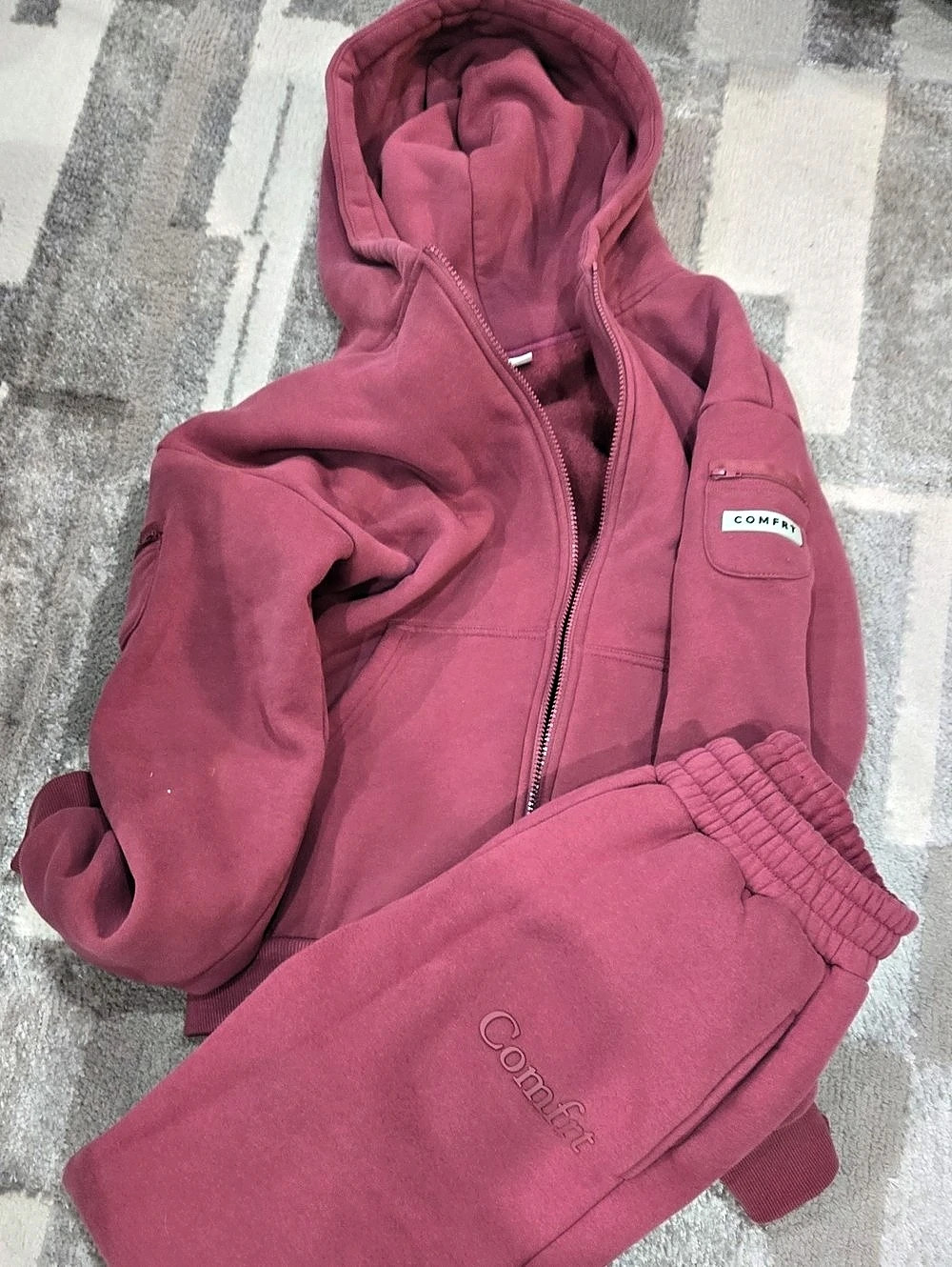 Comfrt Full Zip Hoodie and Sweatpants Set